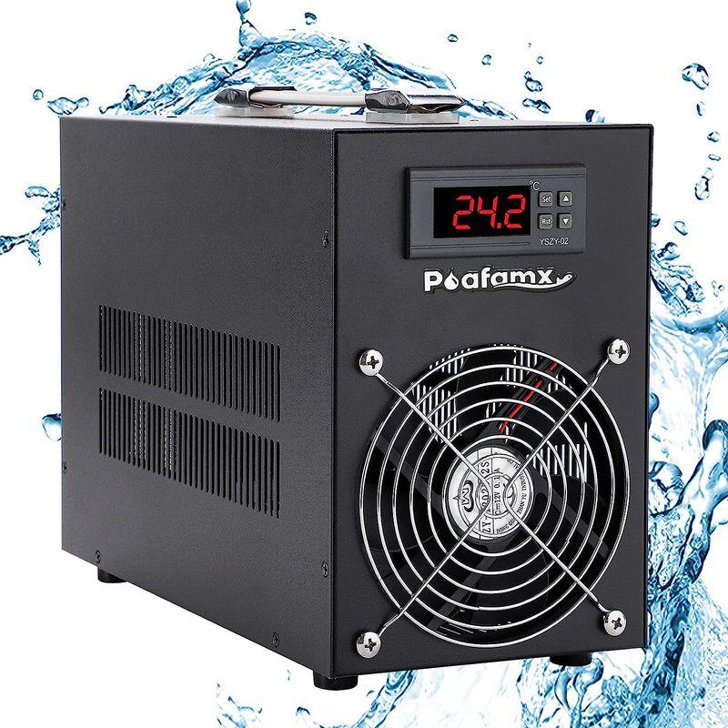 Poafamx 水槽クーラー 60L冷却だけ ペルチェ式 15-30℃調整可能 パイプ付き 循環ポンプ付き 日本語取り扱い説明書付き 連続作 水槽クーラー 60L冷却だけ ペルチェ式 パイプ付き 循環ポンプ付き 日本語取り扱い説明書付き 連続作