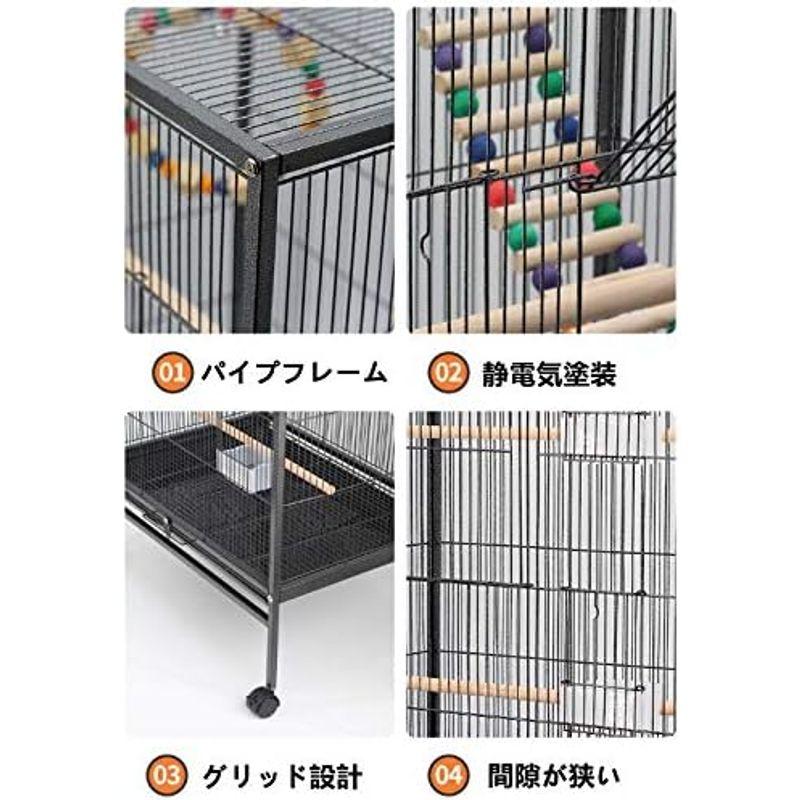 Aeon hum 鳥かご 鳥ケージ バードゲージ 大型 豪華ケージ 大きい 複数飼い キャスタ-付き インコ オウムケージ オカメ セキセイ インコ オウムケージ オカメ セキセイ hum 鳥かご 鳥ケージ バードゲージ 大型 豪華ケージ 大きい 複数飼い キャスタ 付き