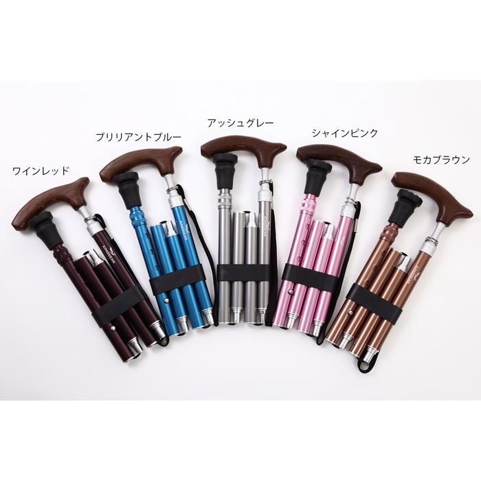 【新着商品】KINGGEARブランド 4本折りたたみ ステッキ 杖 ５段階長さ調 KINGGEARブランド 日本正規代理店 4本折りたたみ ステッキ 杖 5段階長