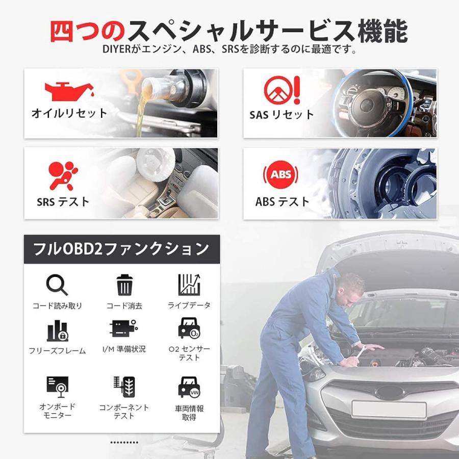 LAUNCH OBD2 診断機 自動車 故障診断機 CR629 日本語 日本車対応