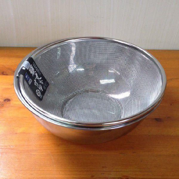 日本製 ステンレスボールとステンレスザルのセット 頑丈なザル25cmとピーチ印のステンボール24cm Bowlset 4 やかん屋 通販 Yahoo ショッピング