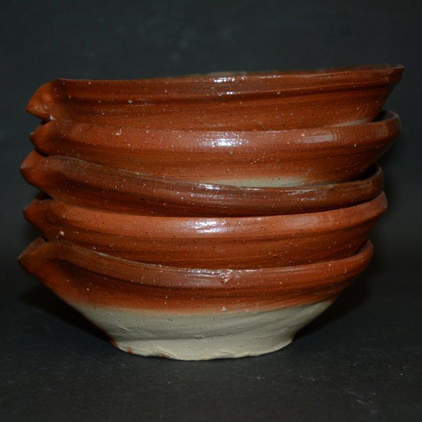 源右衛門 朱泥菊絵 小付 小鉢 5個セット 朱泥菊形 小付 ｜ 有田焼の