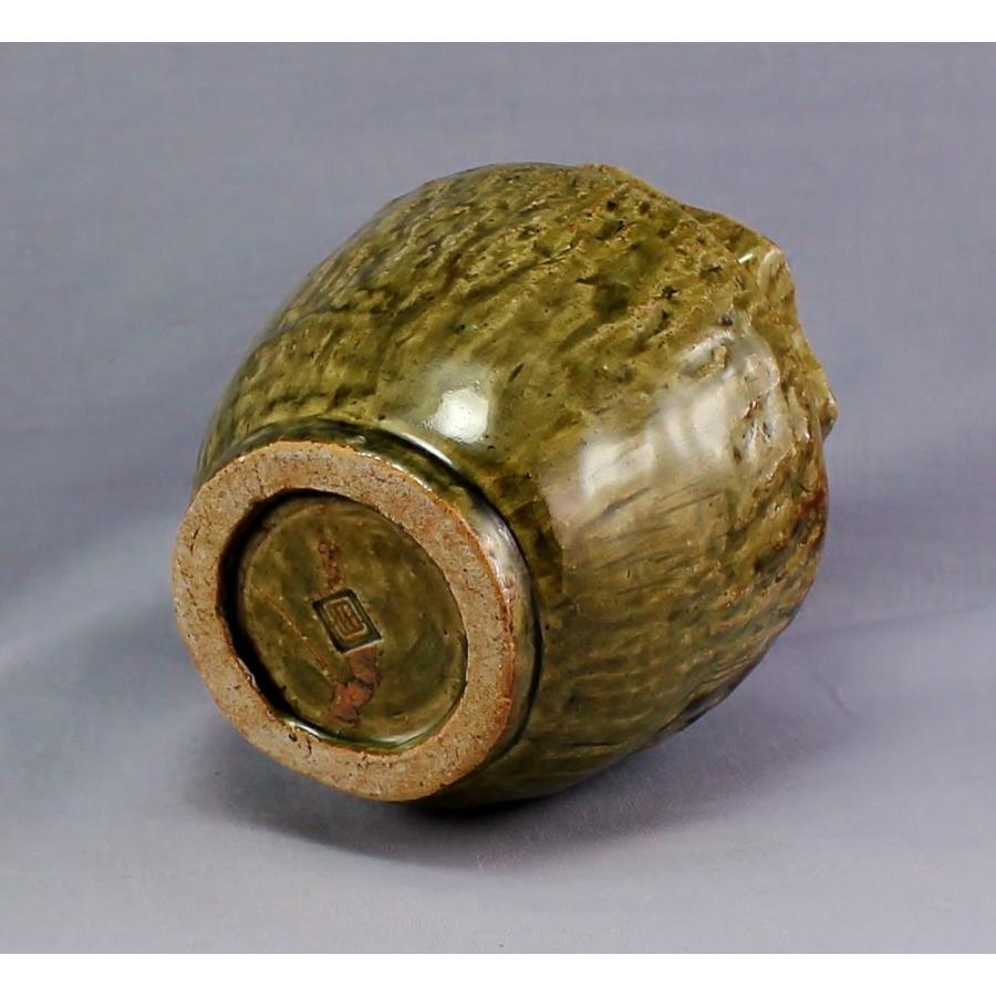 花瓶 瀬戸焼 オリジナル 一点物 織部花瓶作品2 : やきもの工房・炎