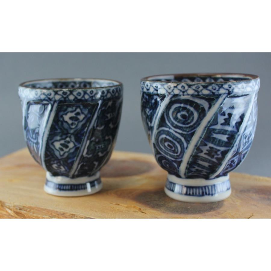 贈り物 ギフト 湯呑 瀬戸焼 窯元 手作り 手描き 祥瑞長湯呑（小