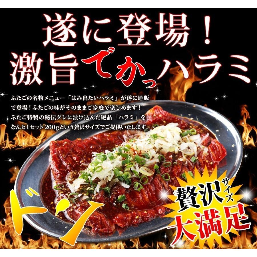 ふたご名物はみ出たいハラミ メガ盛セット1kg｜yakiniku-futago｜03