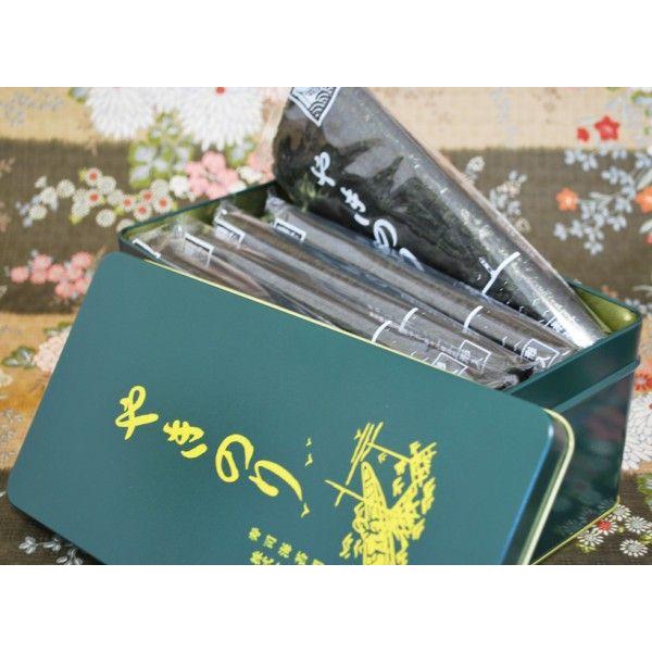 ランク4「缶入り」田庄 やきのり 焼き海苔 田庄の焼きのり5帖(全型50枚）ギフト　田庄の包装紙で包装済み