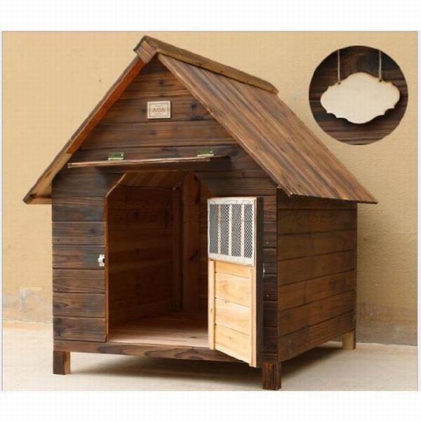 【正規品】 品質保証★外飼い屋外ハウス 天然木製 犬小屋 ペットハウス ドッグ 犬舎 三角屋根 脚付き 小型犬 中型犬 高床式設計 【1614455453】(10347円)