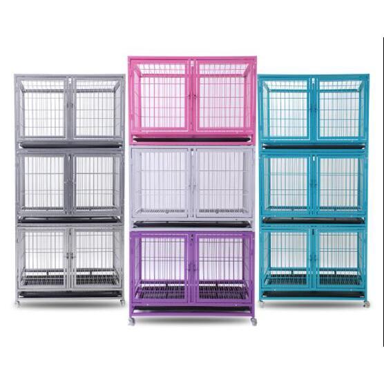 ペットゲージ ペットホテル ペットショップ クリニック 犬小屋 大型2段 ###ゲージD192### 
