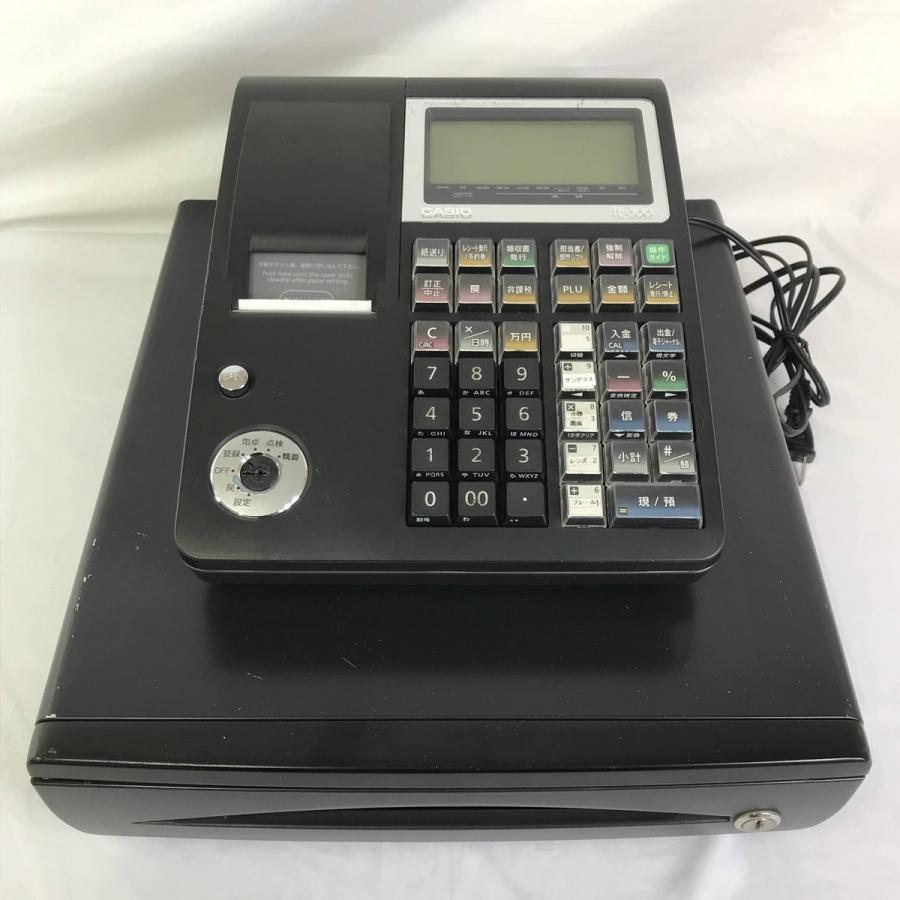 動作品】カシオ レジスター 10部門 小型ドロア分離型 TE-300 ブラック