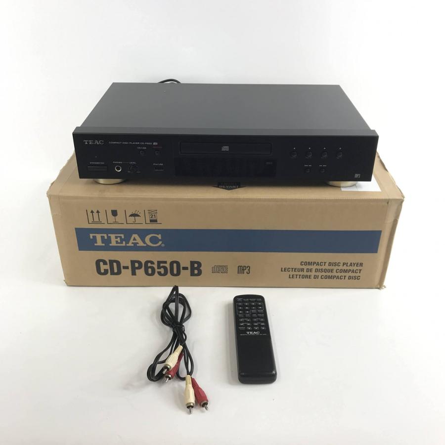 TEAC CDプレーヤー iPod対応 ブラック CD-P650-B : 483283934013247488 