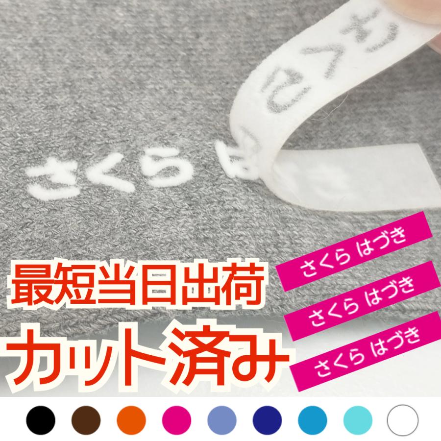 最短当日出荷】カット済みフロッキーネーム 選べる2色 合計40個 カット