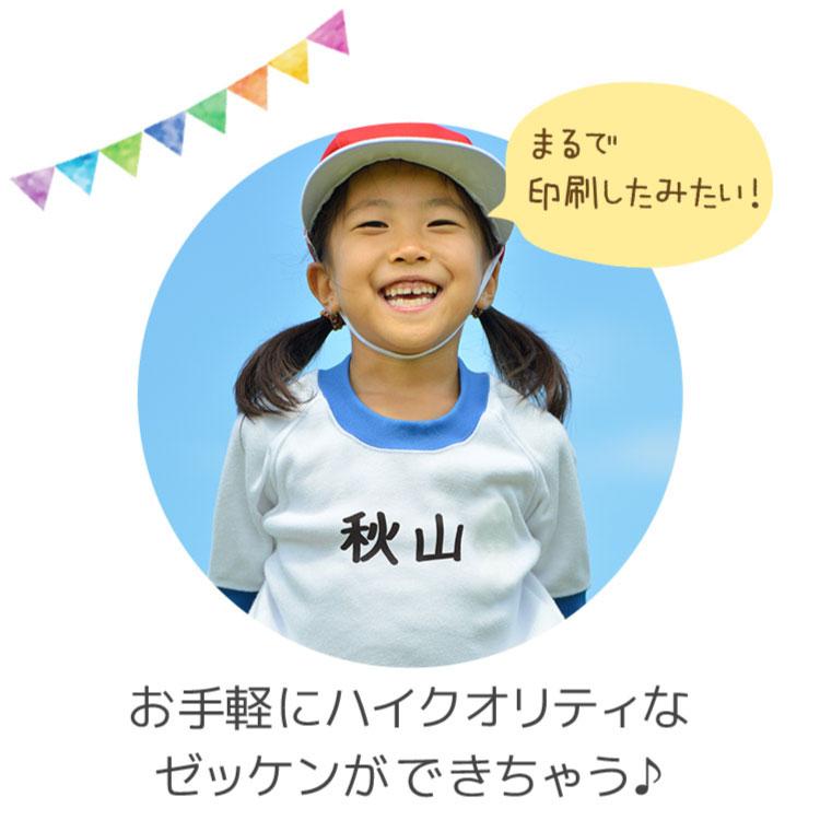 ゼッケン代行 2行タイプ 4枚セット ゼッケン 名前 体操服 水着 体育