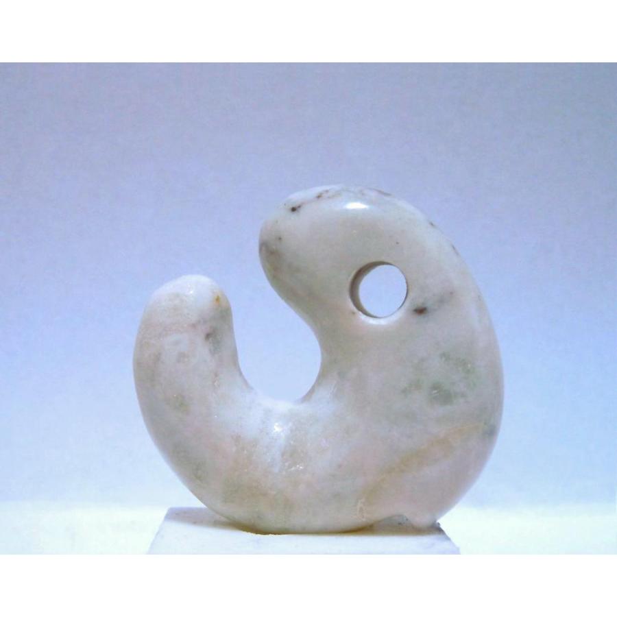 糸魚川産!ピンク翡翠(桃簾石)飛龍勾玉【大】 30mm・15g B 糸魚川産!ピンク翡翠(桃簾石)飛龍勾玉【大】 30mm・15g B
