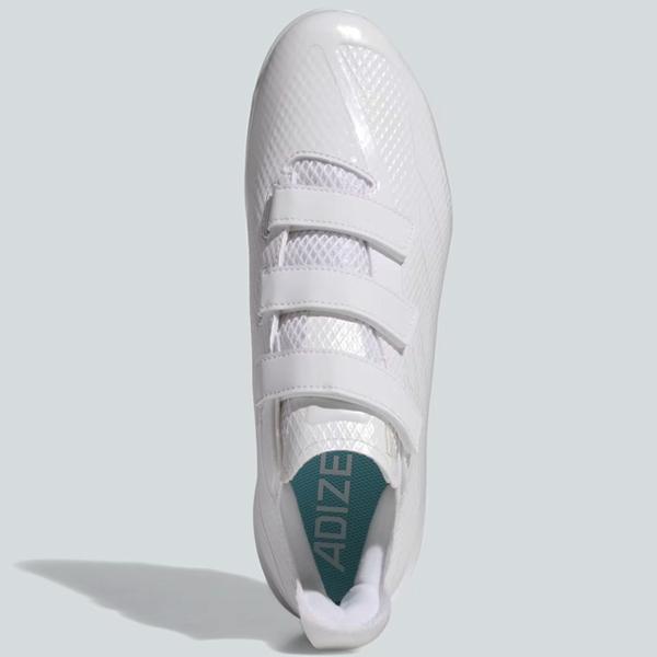 adidas（アディダス） 野球 白スパイク 3本ベルト 樹脂底 金具埋込