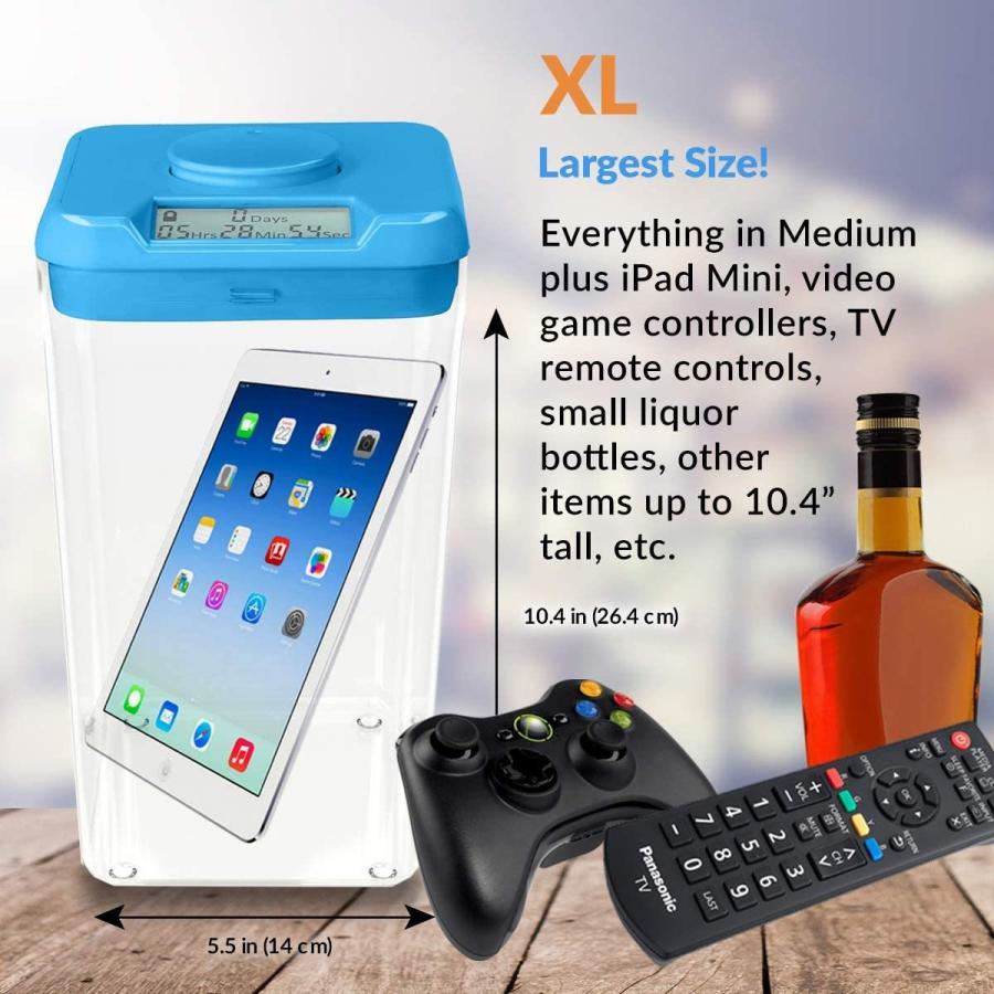 KSafe タイムロッキング コンテナ XL 禁欲 ボックス (白いふた + 白