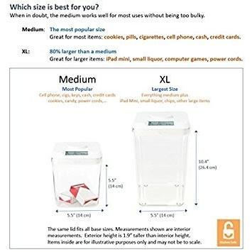 KSafe タイムロッキング コンテナ XL 禁欲 ボックス (白いふた + 白