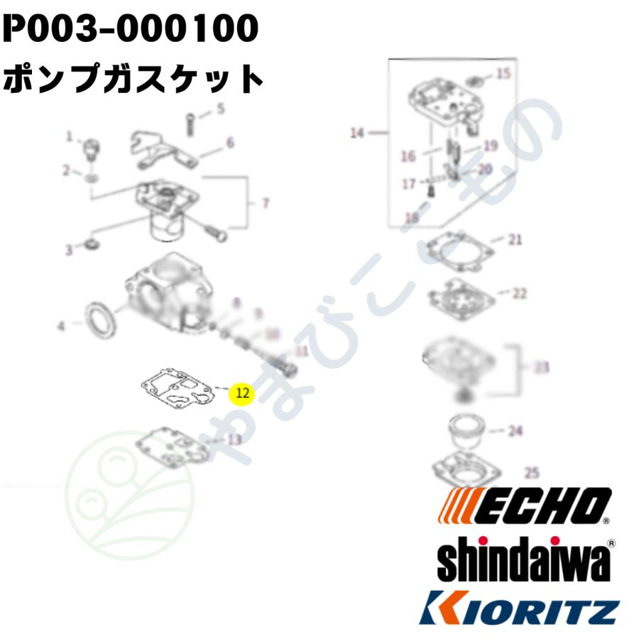 やまびこ ポンプガスケット(P003-000100) やまびこ純正 : やまびここ