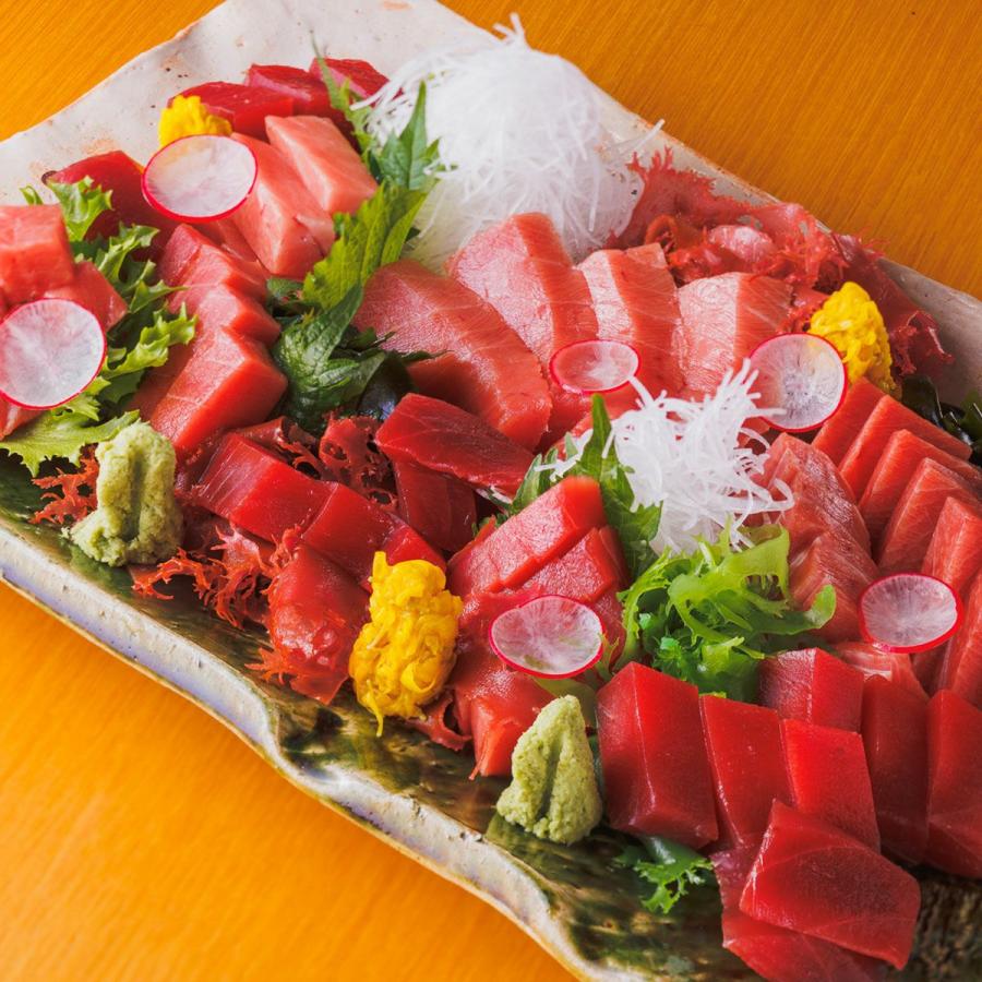 初めての方限定15%OFFクーポン 天然本まぐろ 柵 大トロ 中トロ 赤身 まぐろたたきプレゼント 計700g  刺身 高級 ギフト 簡単解凍 本マグロ