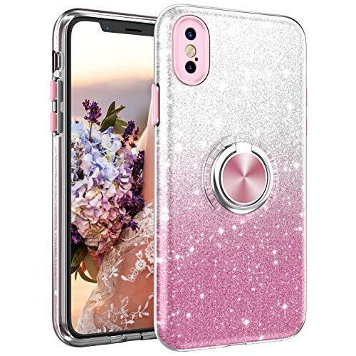 Nclcase Iphone Xs Maxケース キラキラ輝くキラキラ光るキュートな携帯電話ケース キックスタンド付き スリムフィット 最も完璧な