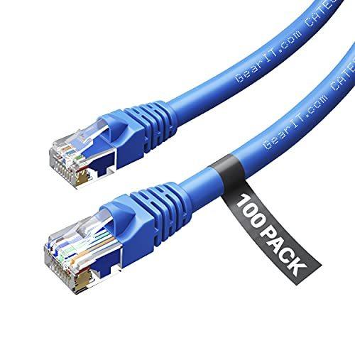 本物保証! Cat GearIT 6イーサネットパッチケーブル0.46m、100パック 絡み防止RJ45コンピューターLANケーブル、ブルー - その他PCケーブル、コネクタ 本物保証! Cat GearIT 6イーサネットパッチケーブル0.46m、100パック 絡み防止RJ45コンピューターLANケーブル、ブルー - その他PCケーブル、コネクタ