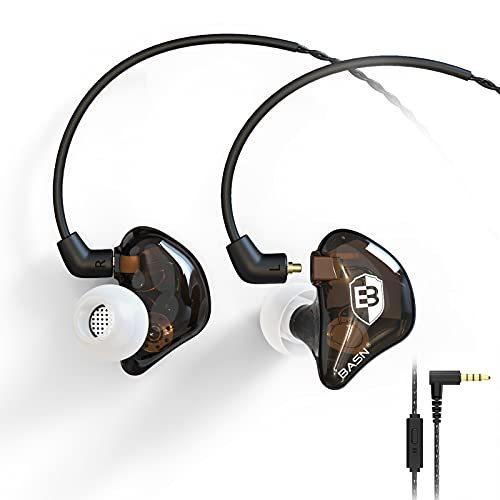 BASN Bsinger PRO インイヤーモニター ミュージシャン用 2つの取り外し可能なMMCXケーブル ノイズキャンセリングイヤホ