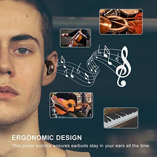 BASN Bsinger PRO インイヤーモニター ミュージシャン用 2つの取り外し可能なMMCXケーブル ノイズキャンセリングイヤホ プロブラウン