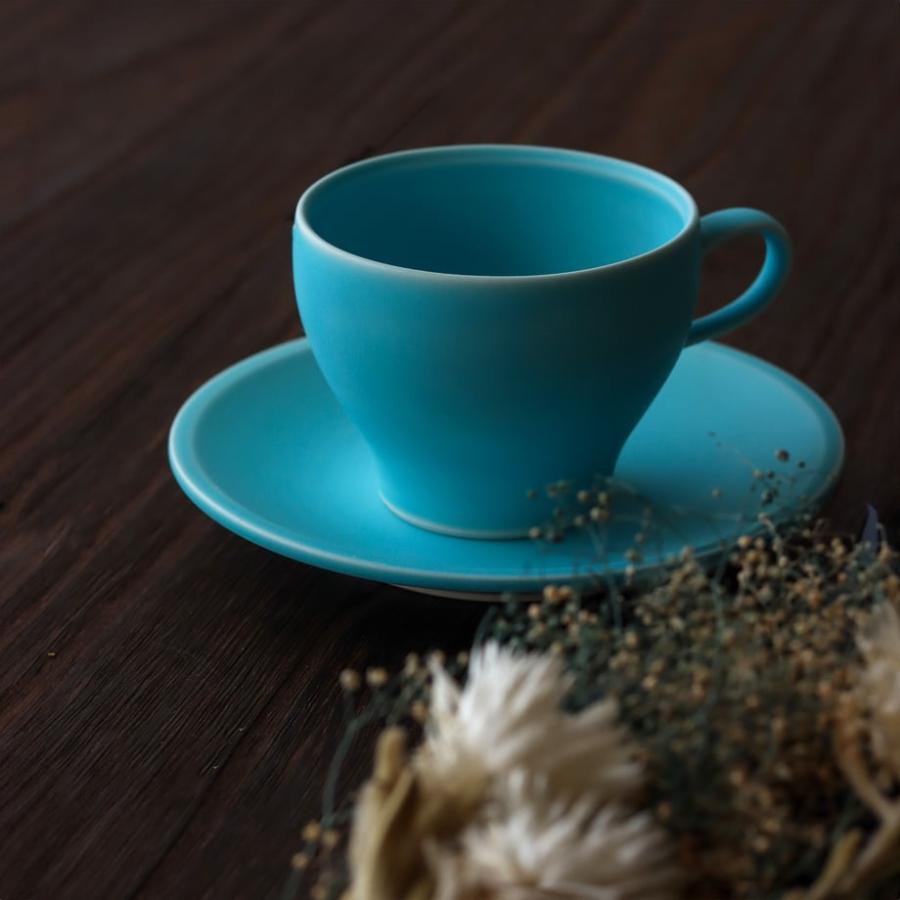 カップ&ソーサー ティーカップ 陶器 トルコブルー コーヒーカップ