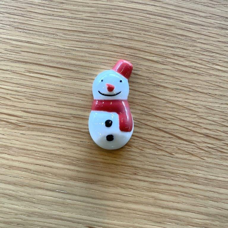 箸置き 雪だるま カラフル クリスマス 陶器 カトラリーレスト 有田焼