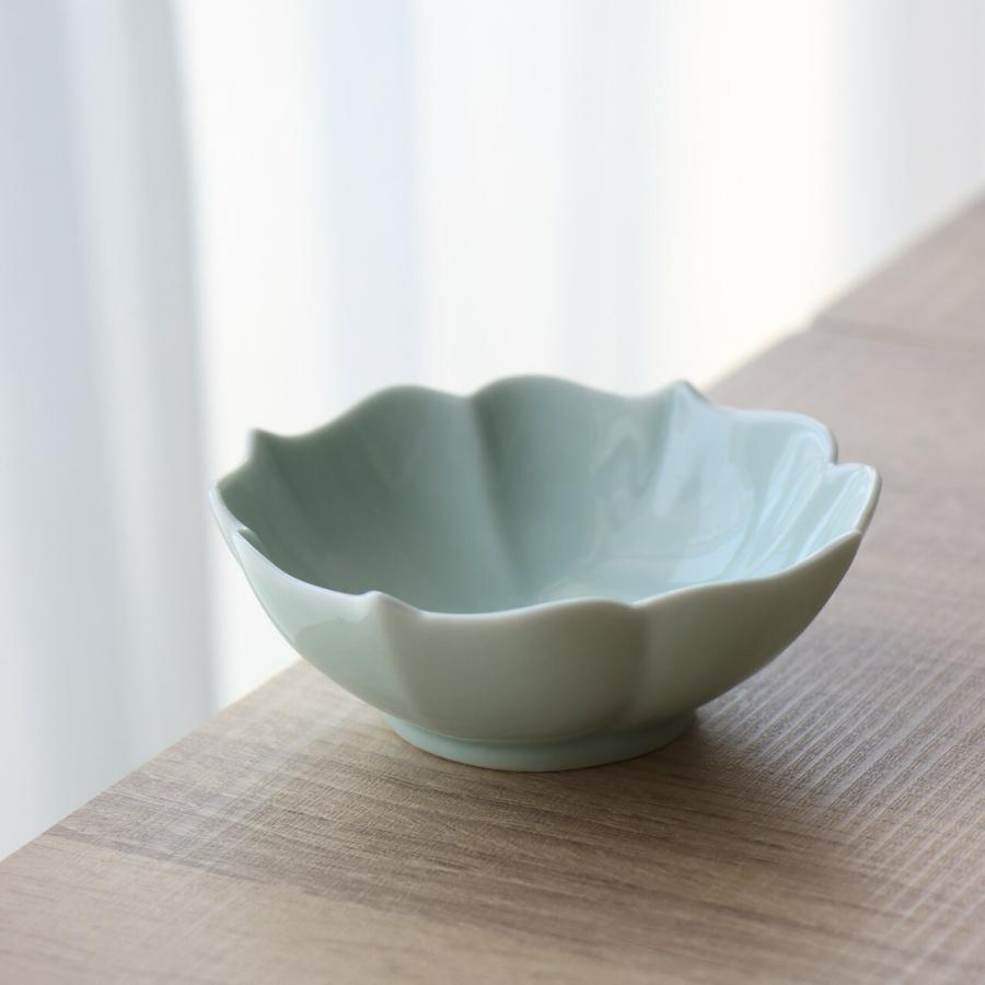 青磁 鉢 陶器 小鉢 小鉢 豆鉢 桔梗渕 ブルー 青磁 器 食器 可愛い シンプル 有田焼 日本製