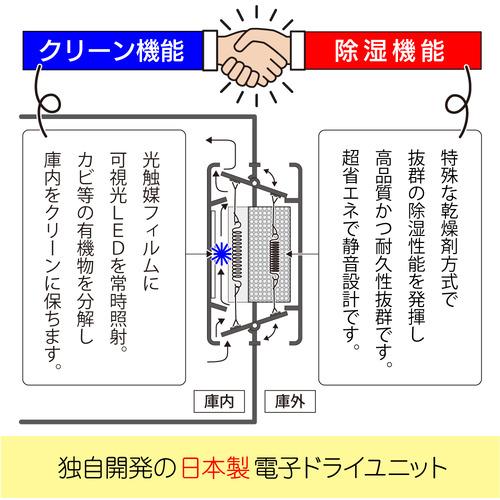 東洋リビング ED-140CATP3(B) 防湿庫 オートクリーンドライ 137L ブラック ED140CATP3(B)｜yamada-denki-2｜07