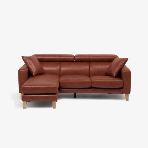 大塚家具 組み替え可能 カウチソファ「セリーナ SD-295D」 布 ブラウン色 脚ナチュラル色