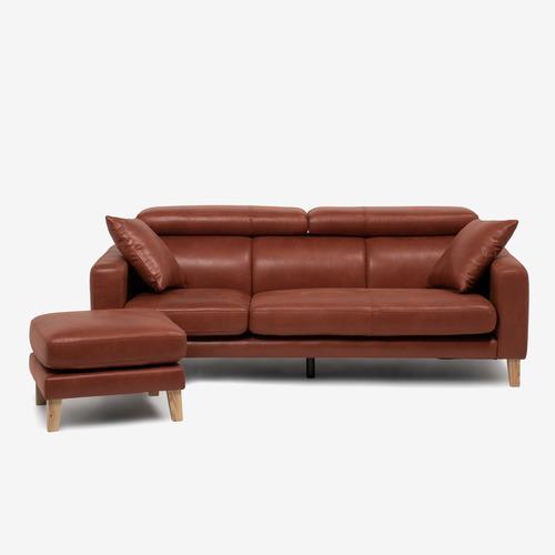 ほぼ未使用 大塚家具 組み替え可能 カウチソファ「セリーナ SD-295D」 布 ブラウン色 脚ナチュラル色 【PET2070566595】(75480円)