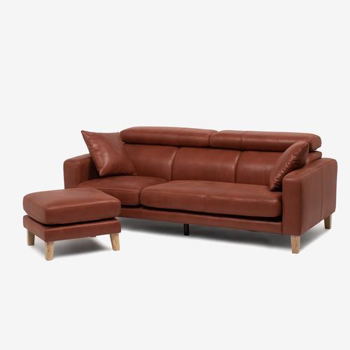 ほぼ未使用 大塚家具 組み替え可能 カウチソファ「セリーナ SD-295D」 布 ブラウン色 脚ナチュラル色 【PET2070566595】(75480円)