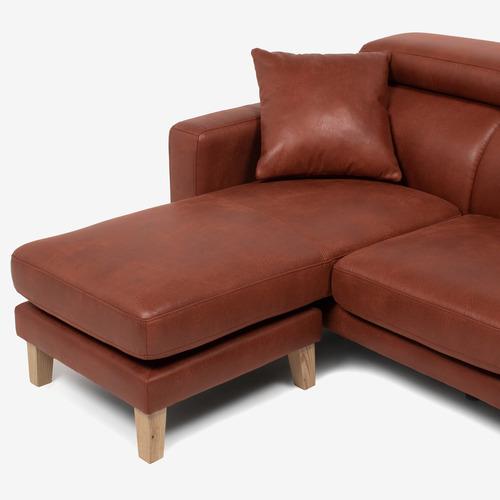 ほぼ未使用 大塚家具 組み替え可能 カウチソファ「セリーナ SD-295D」 布 ブラウン色 脚ナチュラル色 【PET2070566595】(75480円)