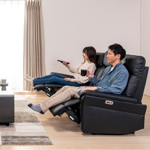 ヤマダオリジナル 電動リクライニングソファ「YES140013 BK3P ヤマダオリジナル 電動リクライニングソファ「YES140013 BK3P
