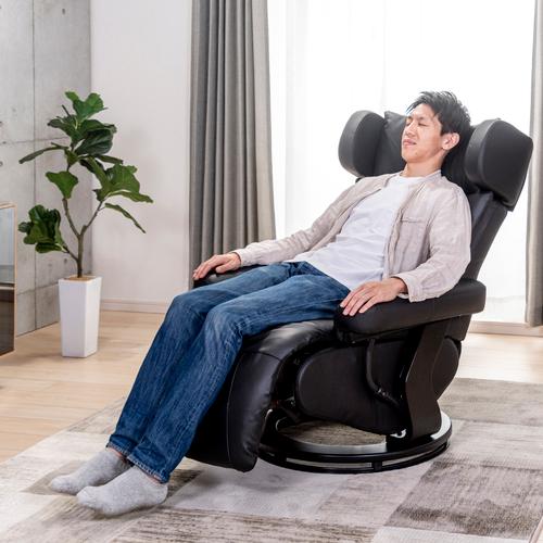 本日価格！！ ヤマダオリジナル Bluetoothスピーカー搭載電動リクライニングチェア 「ブラストサウンド2」 合成皮革 ブラック 【1535858893】(55988円)