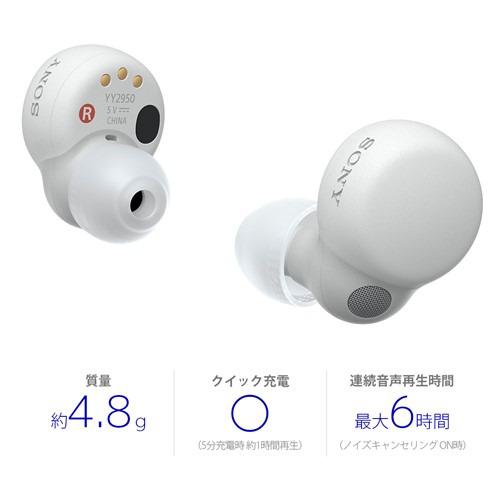 ソニー WF-LS900N WC ワイヤレスノイズキャンセリングステレオヘッドセット LinkBuds S ホワイト 完全ワイヤレスイヤホン WFLS900N WCの画像