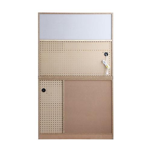 東馬(Tohma) RESE レセ 105KB Aタイプ キッチン収納 木目調 幅104.7×奥行45×高さ180cm ブラックの画像