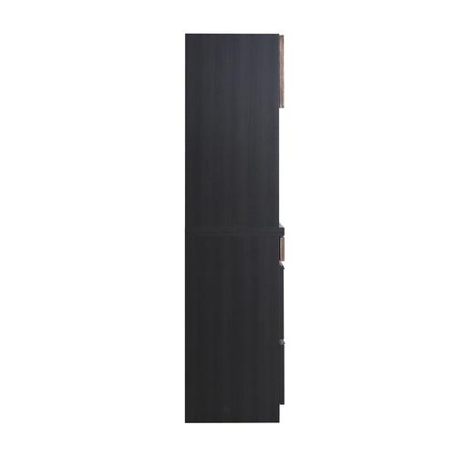 東馬(Tohma) RESE レセ 105KB Cタイプ キッチン収納 木目調 幅104.7×奥行45×高さ180cm ブラック_12
