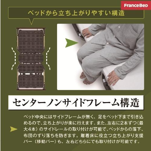 [シングル]フランスベッド 電動寝台ひな型 レステックス101F3MDW S 3原動機 ダークウォールナット