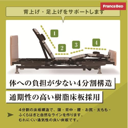 シングル]フランスベッド 電動ベッドフレーム+マット Sレステックス
