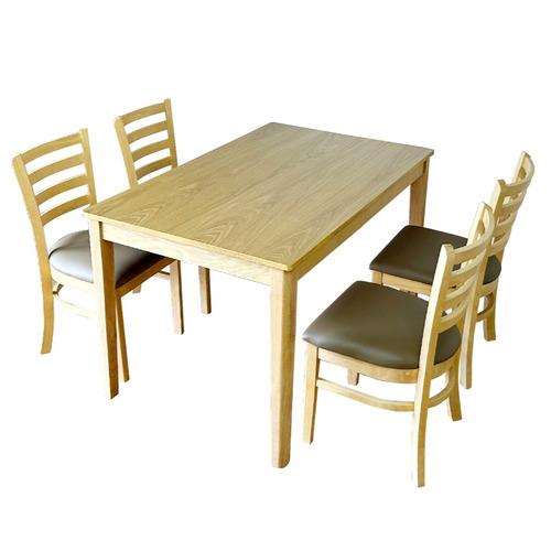 後藤家具物産 ダイニング5点セット／エレンNA 幅120cm テーブル+椅子4脚 ナチュラル DC-ERN-5-NA_1