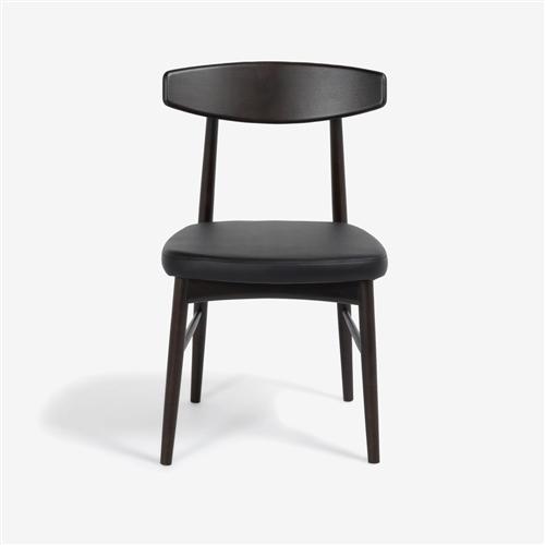 大塚家具 ダイニングチェア「ユノ3A」レッドオーク材 ダークブラウン 