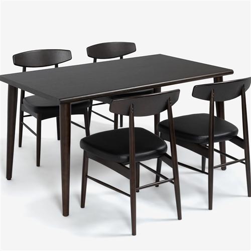 大塚家具 ダイニングチェア「ユノ3A」レッドオーク材 ダークブラウン 