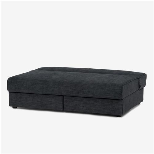 大塚家具 アームレスラブソファ 「組み合わせ式ソファベッド パズル」 布 グレー色 