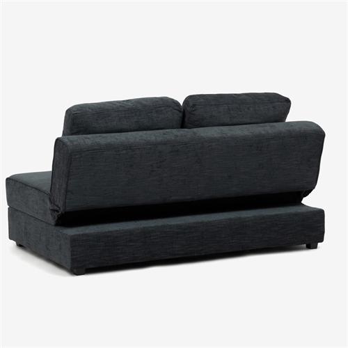 大塚家具 アームレスラブソファ 「組み合わせ式ソファベッド パズル」 布 グレー色 