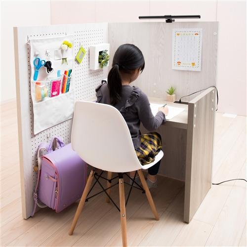 パーテーションデスク room.s 深井無線工業 ホワイトアッシュ／グレー