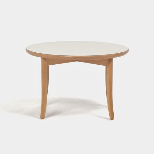 大塚家具 秋田木工 キッズテーブル 「T-101」 脚・幕板ブナ材 ナチュラル色 天板メラミン化粧板アイボリー色