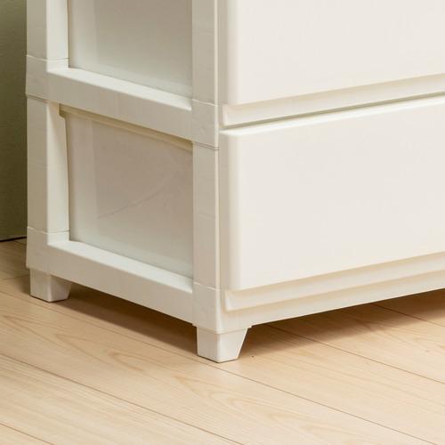 収納用品 デコニーシーヴォワイド ３段 ホワイト 1個