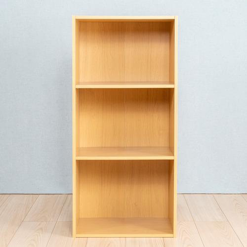送料無料✨ライトベージュ 3段カラーボックス 木製 カラーボックス 可動棚3段 ナチュラル : ヤマダデンキ インテリア店